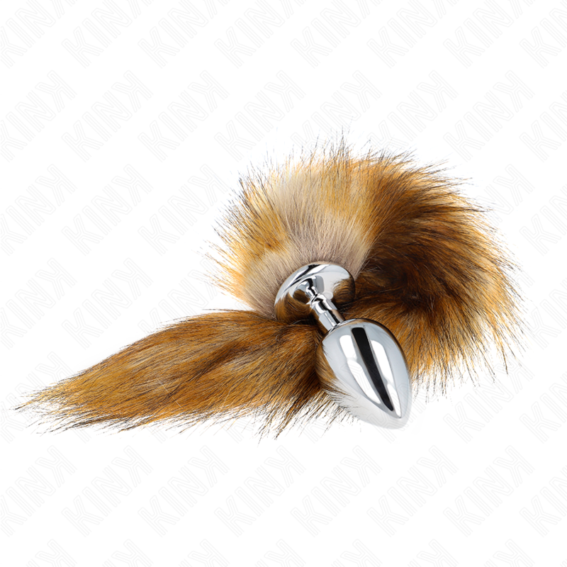 Plug Anale con Coda Sintetica Kink — Taglia L, 10 x 4 cm