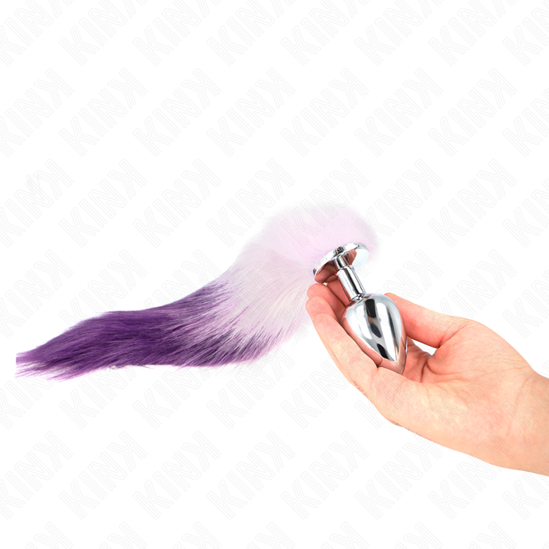 Plug Anale con Coda Sintetica Kink — Misura L, 10 x 4 cm