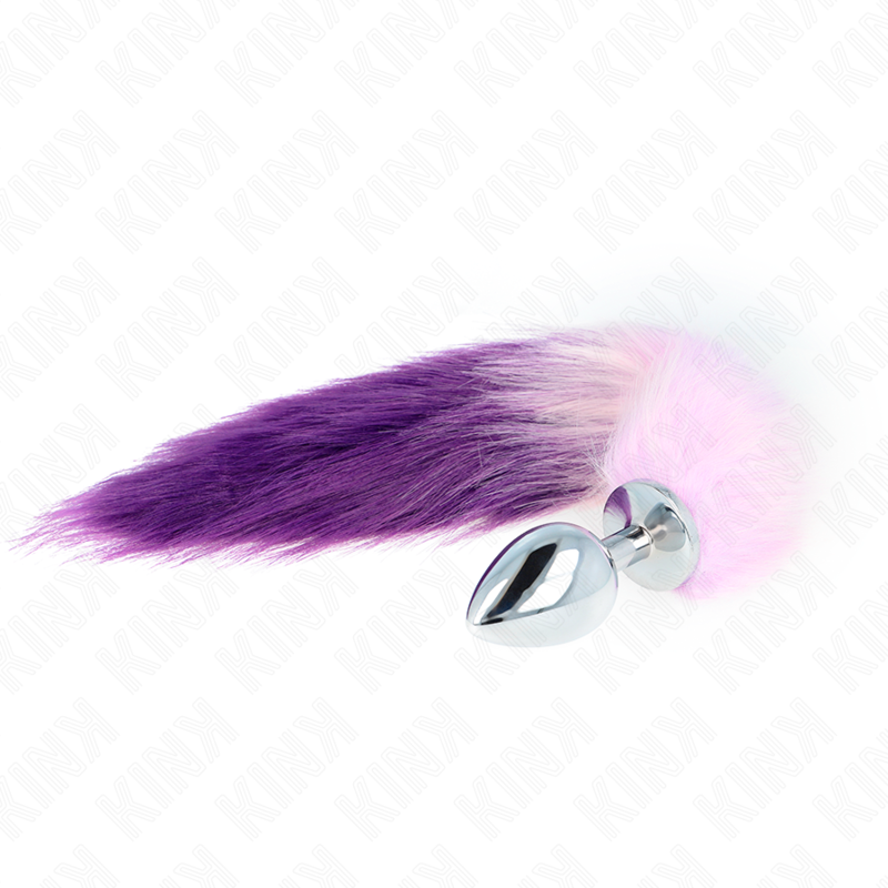 Plug Anale con Coda Sintetica Kink — Misura L, 10 x 4 cm