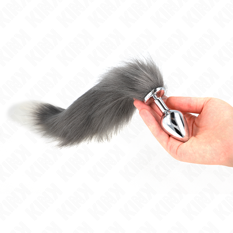 Plug Anale con Coda Sintetica Kink — Misura M, 8 cm