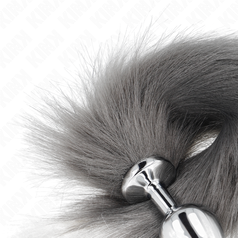 Plug Anale con Coda Sintetica Kink — Misura M, 8 cm