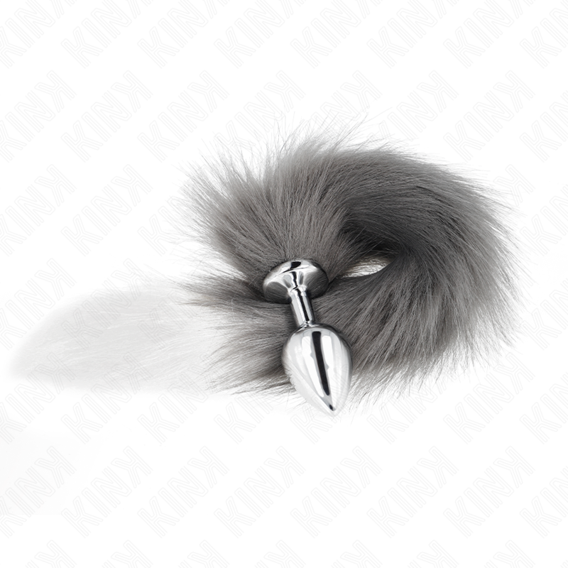 Plug Anale con Coda Sintetica Kink — Misura M, 8 cm
