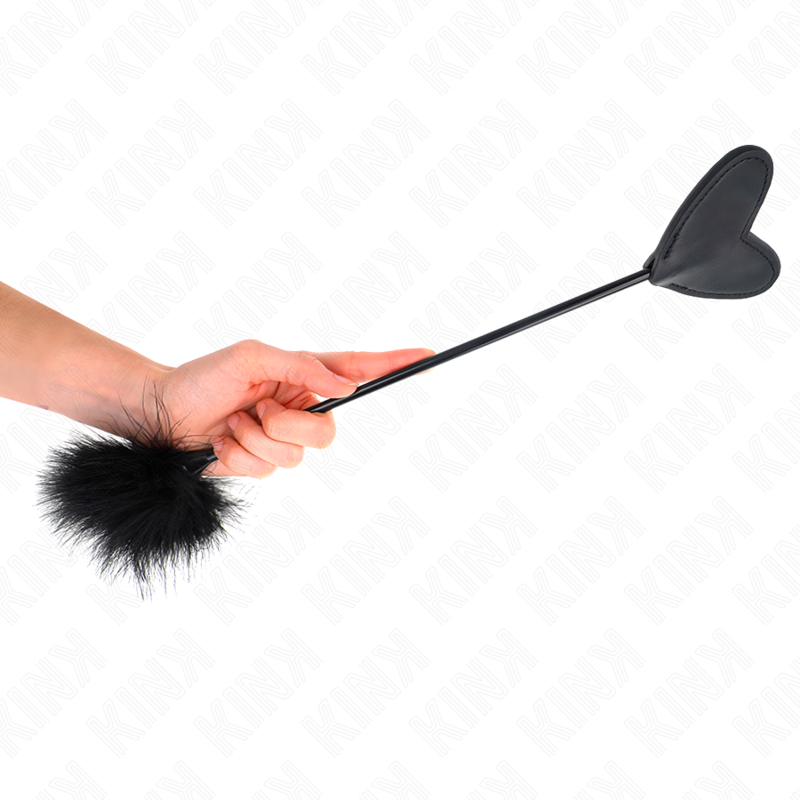 Pagaia BDSM con Piume Kink Impact — Cuore, 31 cm