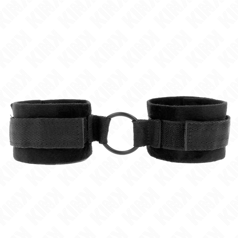 Manette BDSM in Pelliccia Kink — Regolabili, con O-Ring