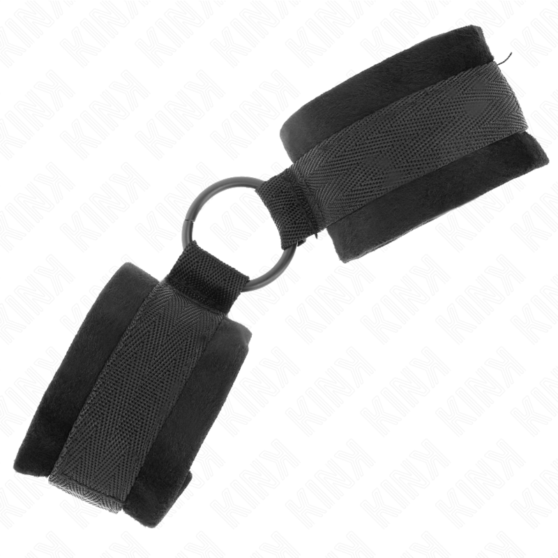 Manette BDSM in Pelliccia Kink — Regolabili, con O-Ring
