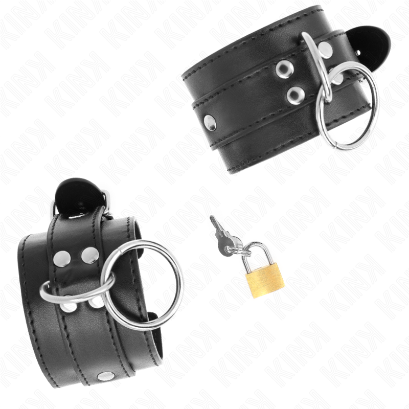 Manette BDSM Regolabili Kink — Polsiere con O-Ring 20-28 cm