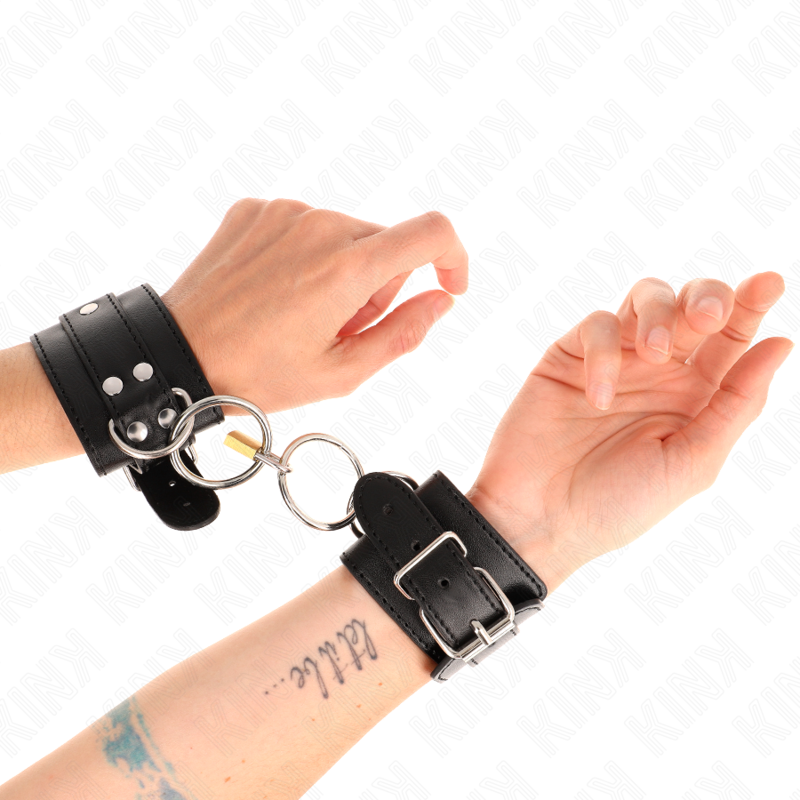 Manette BDSM Regolabili Kink — Polsiere con O-Ring 20-28 cm