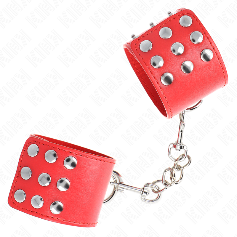 Manette BDSM con Chiusura a Scatto Kink — Regolabili, Rosse