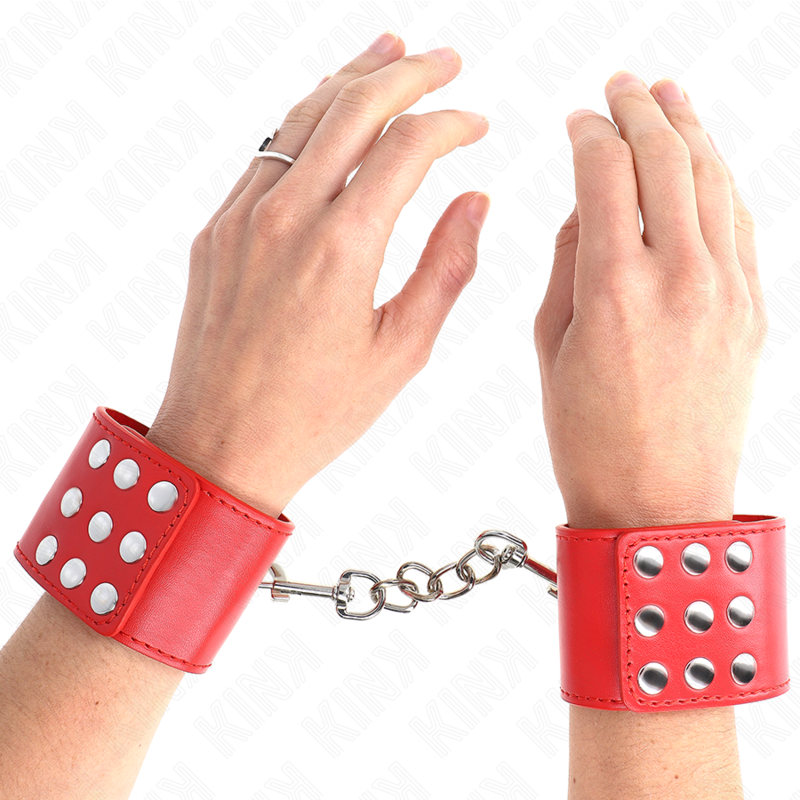 Manette BDSM con Chiusura a Scatto Kink — Regolabili, Rosse