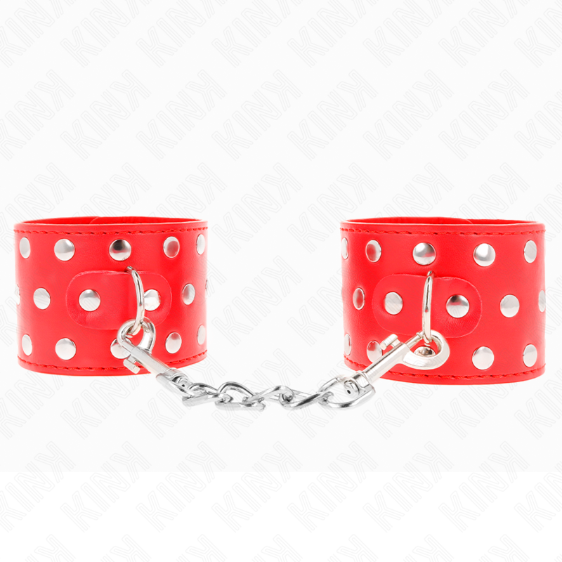 Manette BDSM con Rivetti Kink — Regolabili, Rosso