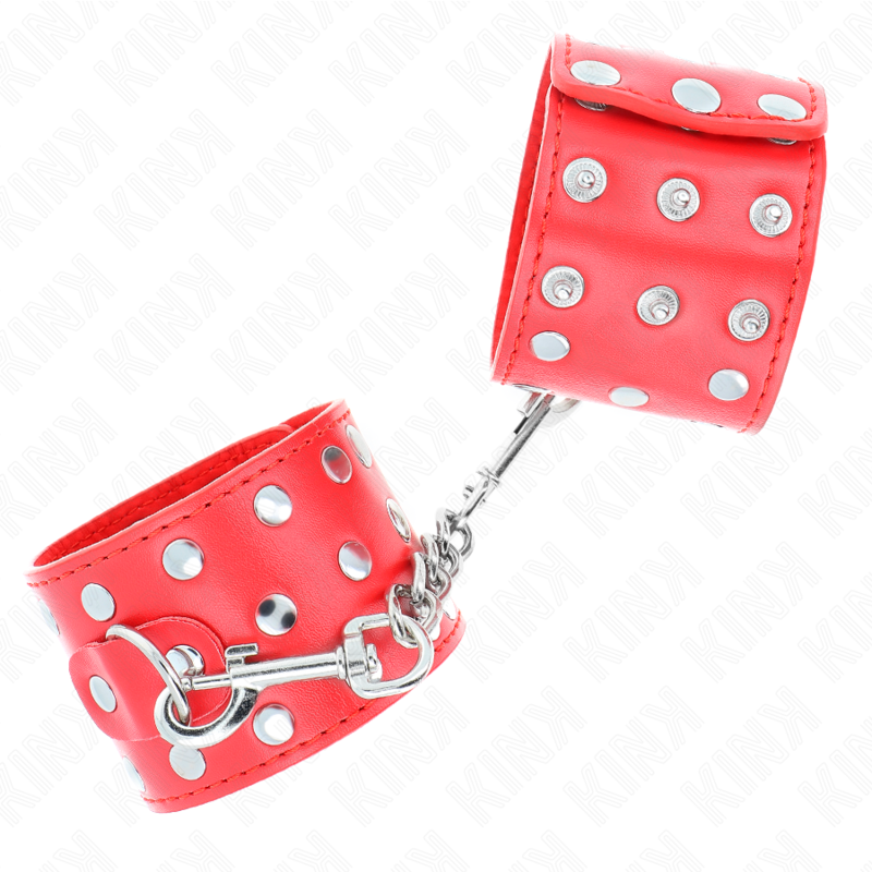 Manette BDSM con Rivetti Kink — Regolabili, Rosso