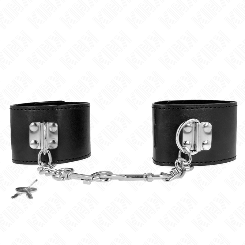 Manette BDSM con Lucchetto Kink — Regolabili 16-23 cm