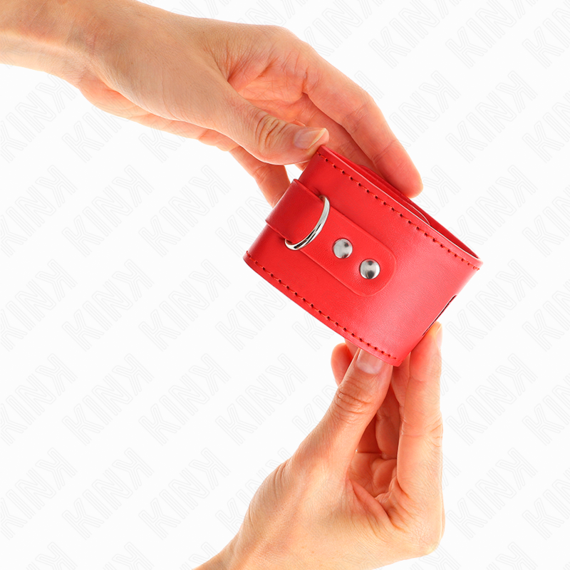 Manette BDSM con Lucchetto Kink — Regolabili, Rosse