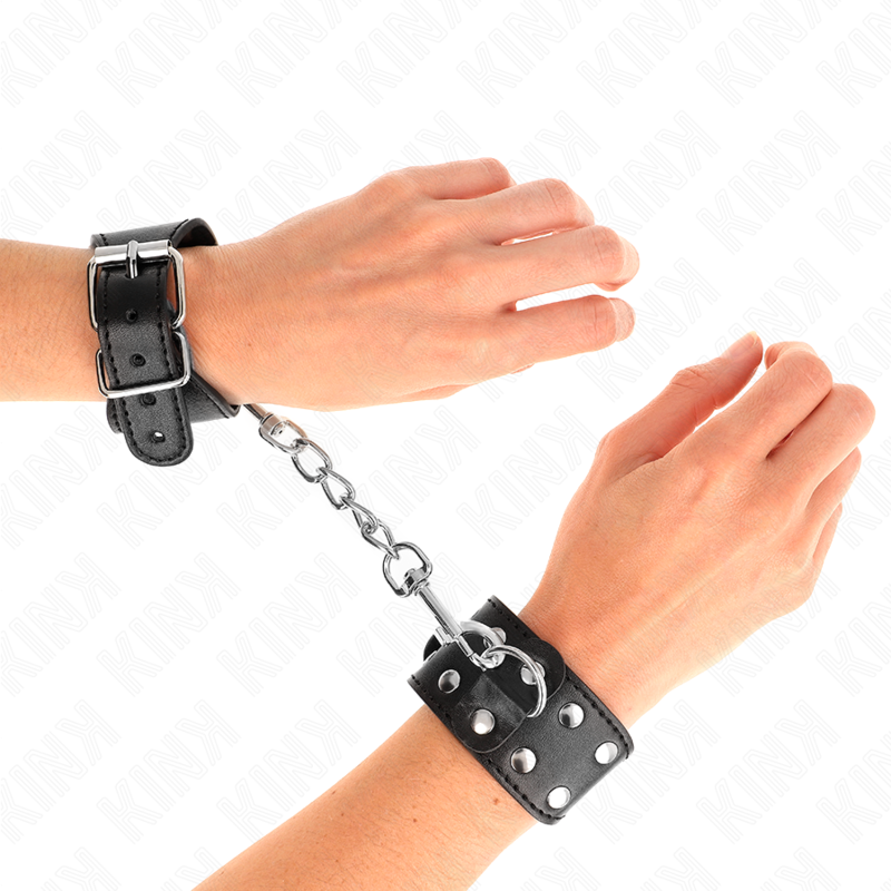 Manette BDSM con Borchie Kink — Regolabili, Nero