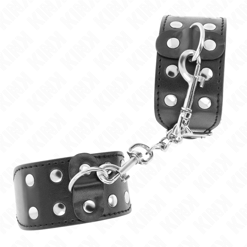 Manette BDSM con Borchie Kink — Regolabili, Nero
