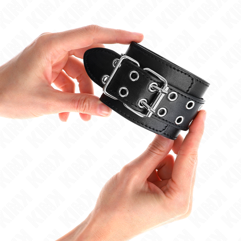 Manette BDSM Polso Kink — Doppia Fibbia, Regolabile 19-26 cm