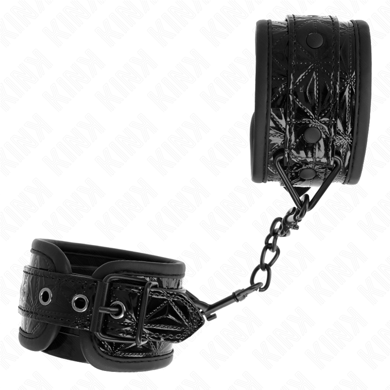 Manette BDSM da Polso Kink — Regolabili, Motivo Diamanti