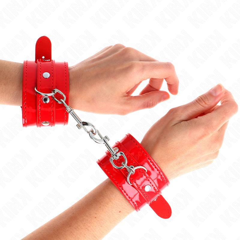 Manette BDSM Regolabili Kink — Polsini Lucidi 23-33 cm