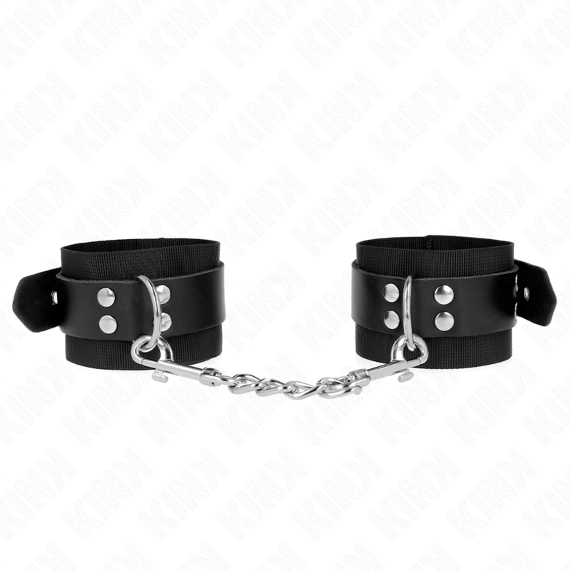 Manette BDSM in Nylon Kink — Cintura Pelle Regolabile 19-29 cm