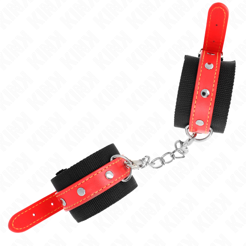 Manette BDSM in Nylon Kink — Polsiere Regolabili 19-24 cm