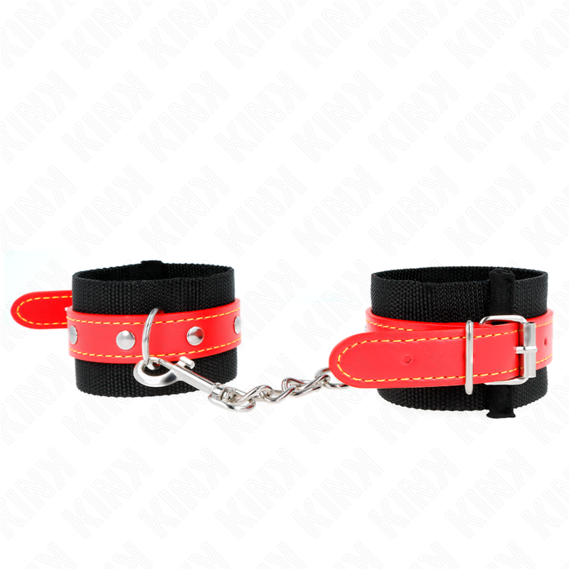 Manette BDSM in Nylon Kink — Polsiere Regolabili 19-24 cm