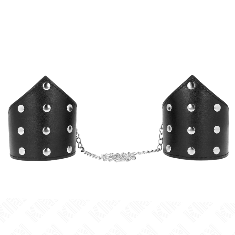 Manette BDSM con Catena Kink — Polsiere Regolabili 17-23 cm