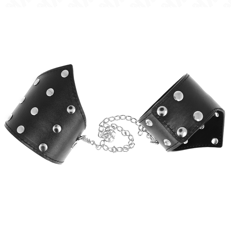 Manette BDSM con Catena Kink — Polsiere Regolabili 17-23 cm