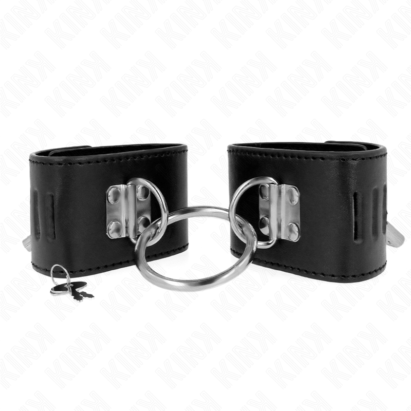 Manette BDSM con Lucchetto Kink — Regolabili 16-23 cm