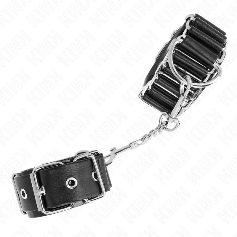 Manette BDSM in Pelle Kink — Regolabili 16-22 cm