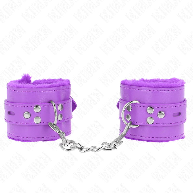 Manette BDSM Imbottite Kink — Polsini Regolabili, Viola
