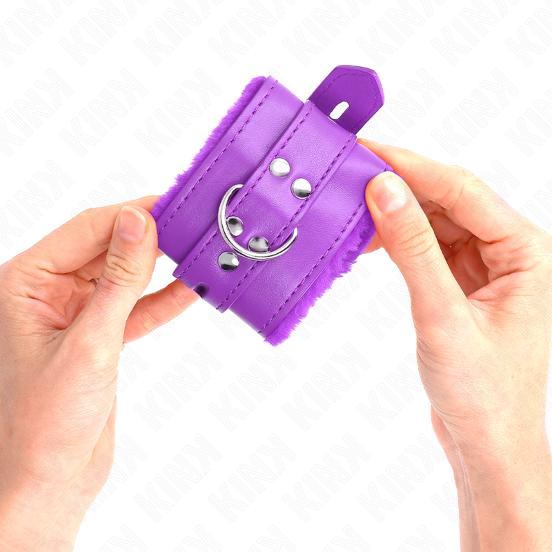 Manette BDSM Imbottite Kink — Polsini Regolabili, Viola