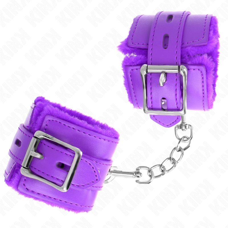 Manette BDSM Imbottite Kink — Polsini Regolabili, Viola