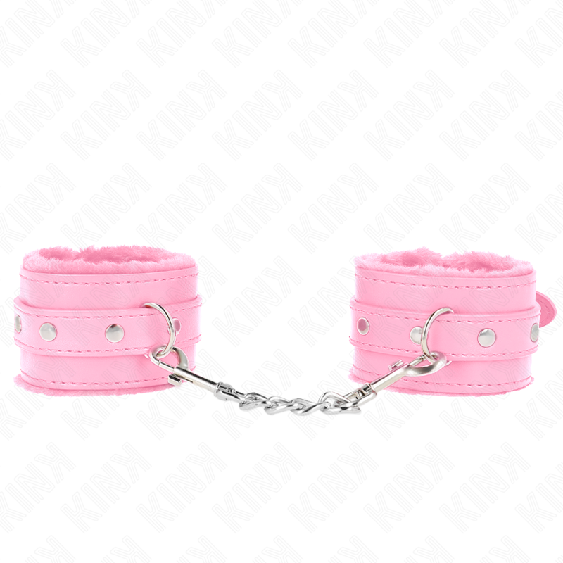Manette BDSM in Pelliccia Kink — Cintura Regolabile, Rosa