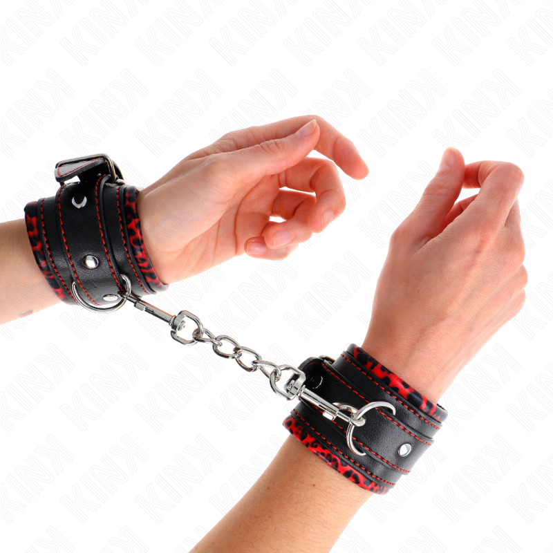Manette BDSM Imbottite Kink — Regolabili, Pelliccia Bicolore