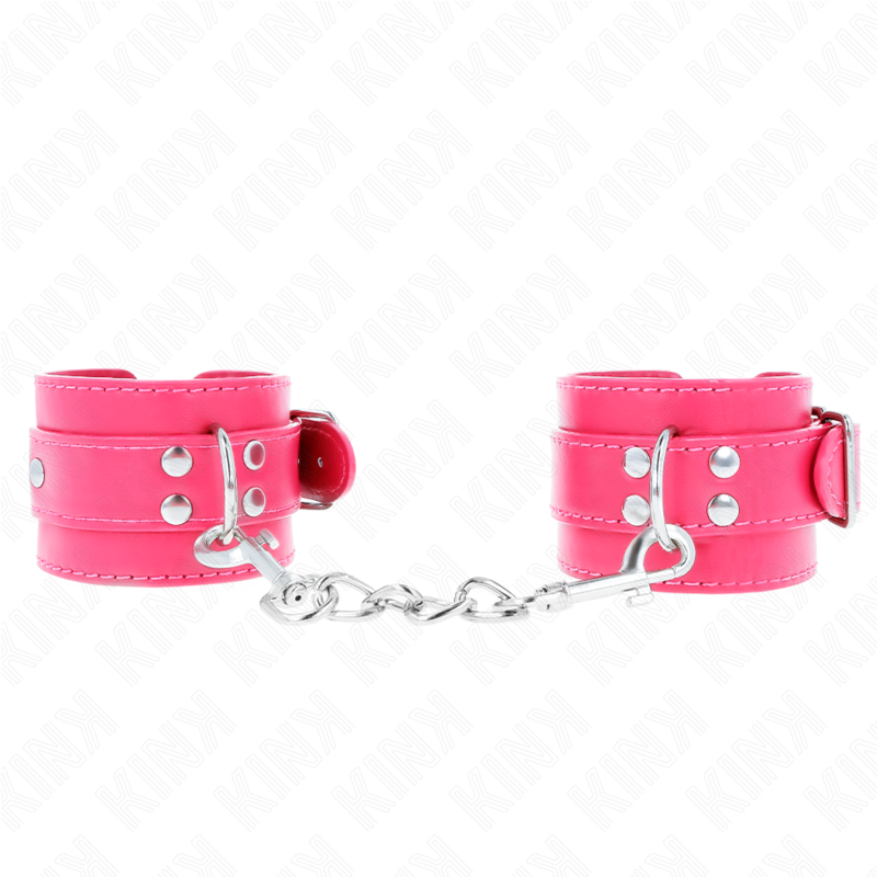 Manette BDSM Kink Wrist Restraint — Regolabili, Rosa
