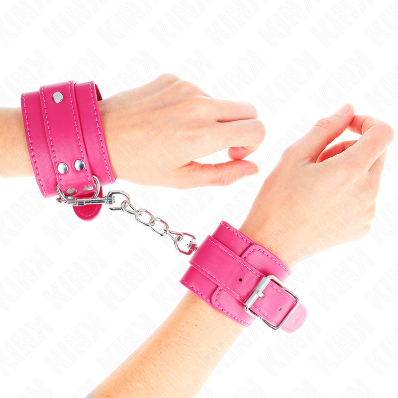 Manette BDSM Kink Wrist Restraint — Regolabili, Rosa