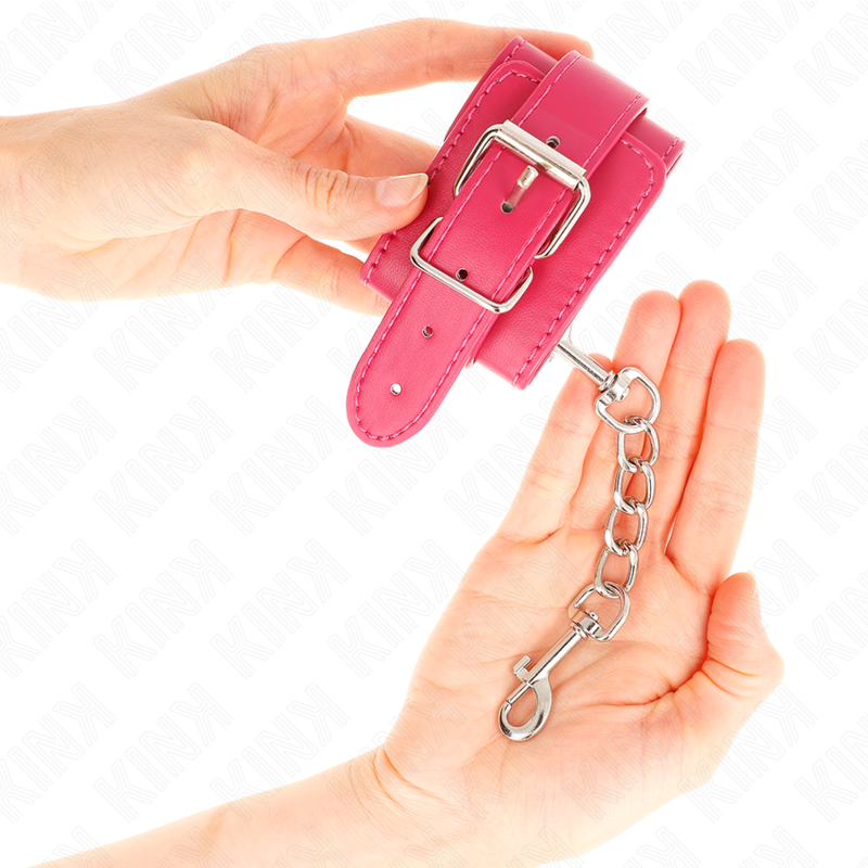 Manette BDSM Kink Wrist Restraint — Regolabili, Rosa