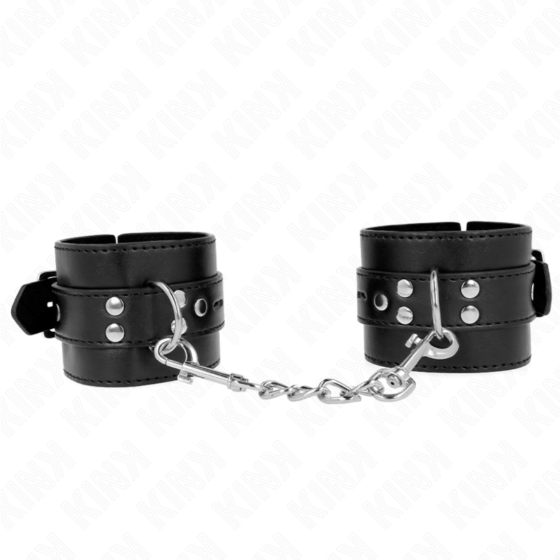 Manette BDSM da Polso Kink — Cintura Regolabile, Nera