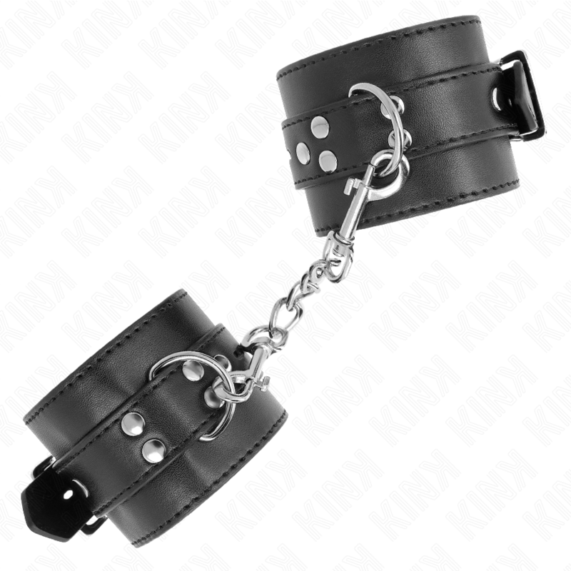 Manette BDSM da Polso Kink — Cintura Regolabile, Nera