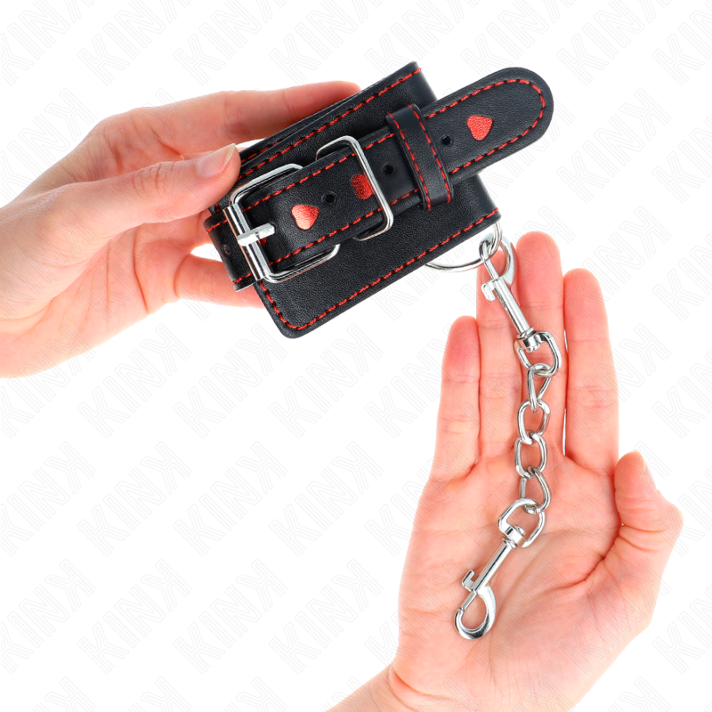 Manette BDSM Kink Wrist Restraint — Regolabile 21-28 cm