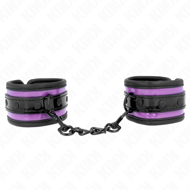 Manette BDSM in Neoprene Kink — Regolabili 21-28 cm, Viola