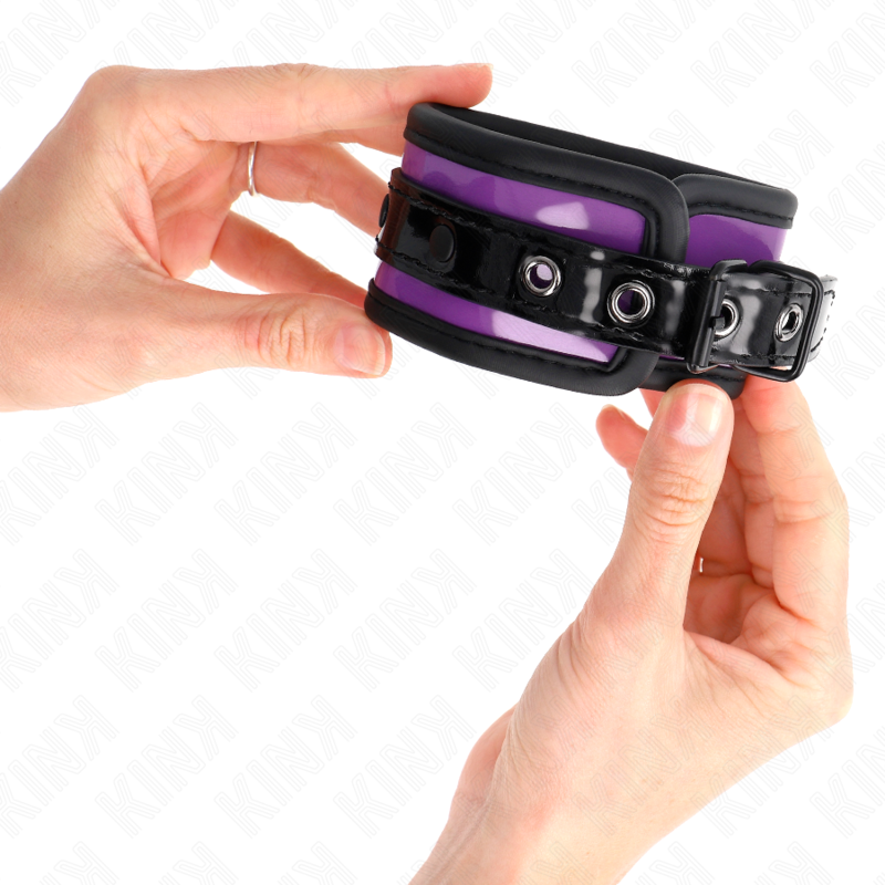 Manette BDSM in Neoprene Kink — Regolabili 21-28 cm, Viola