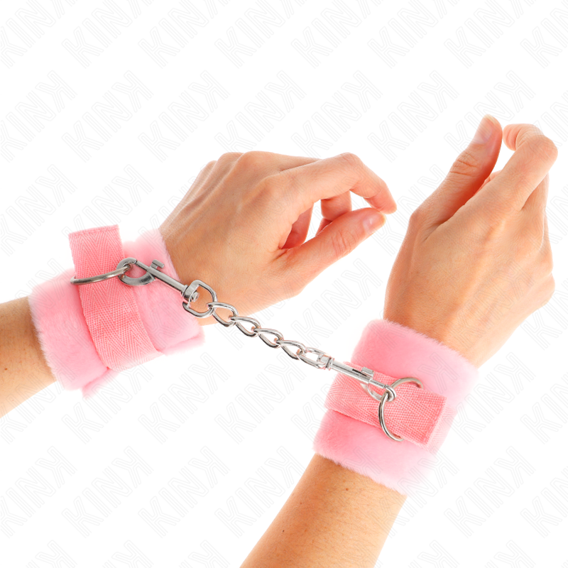 Manette BDSM in Pelliccia Kink — Rosa, 30 x 7 cm