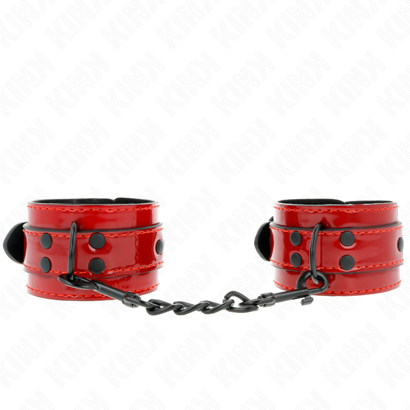Polsini Bondage BDSM Kink Wrist Restraint — Rosso Scuro 23 cm