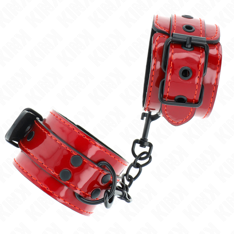Polsini Bondage BDSM Kink Wrist Restraint — Rosso Scuro 23 cm