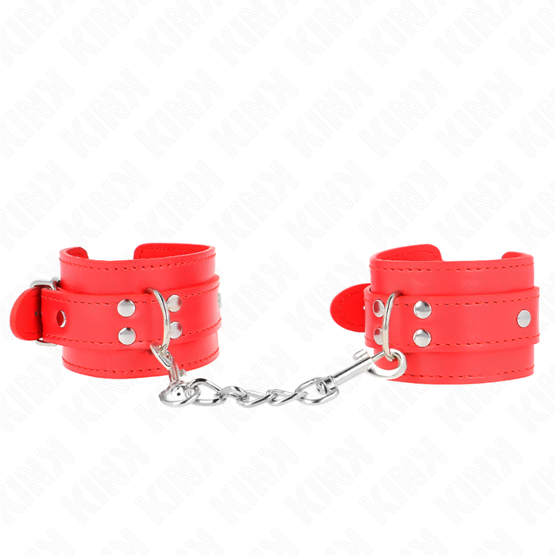 Manette BDSM Regolabili Kink Wrist Restraint — 20-23 cm, Rosso