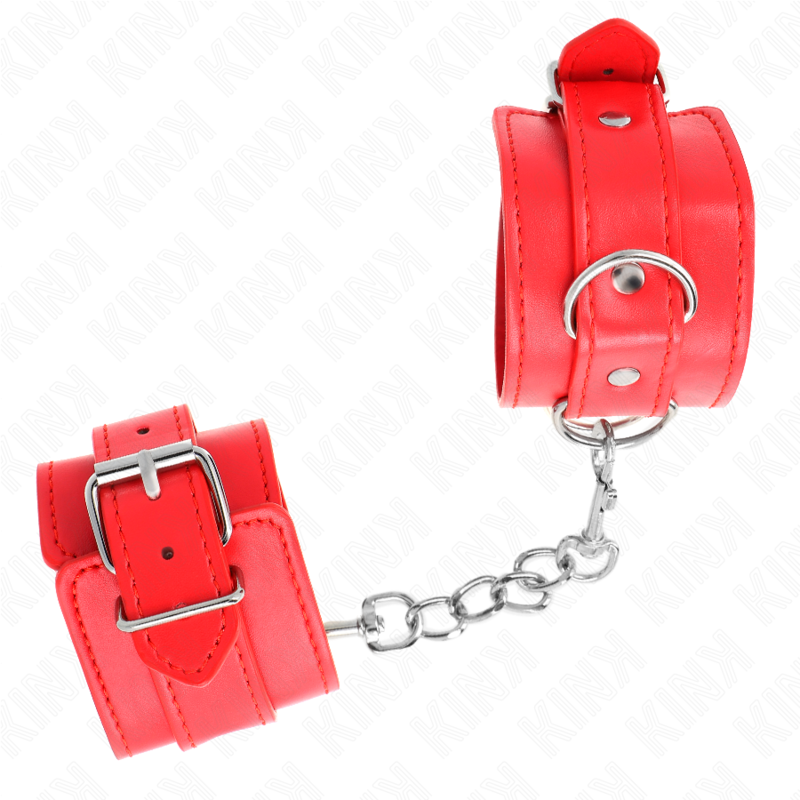 Manette BDSM Regolabili Kink Wrist Restraint — 20-23 cm, Rosso
