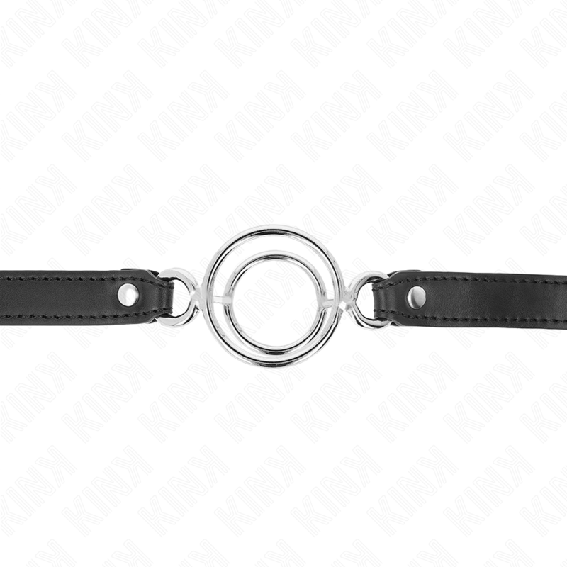 Bavaglio BDSM O-Ring Kink — Nero, 63 x 2,5 cm