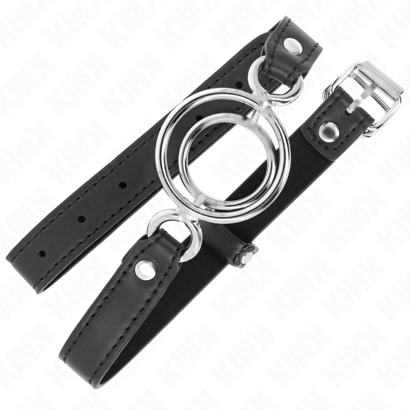 Bavaglio BDSM O-Ring Kink — Nero, 63 x 2,5 cm