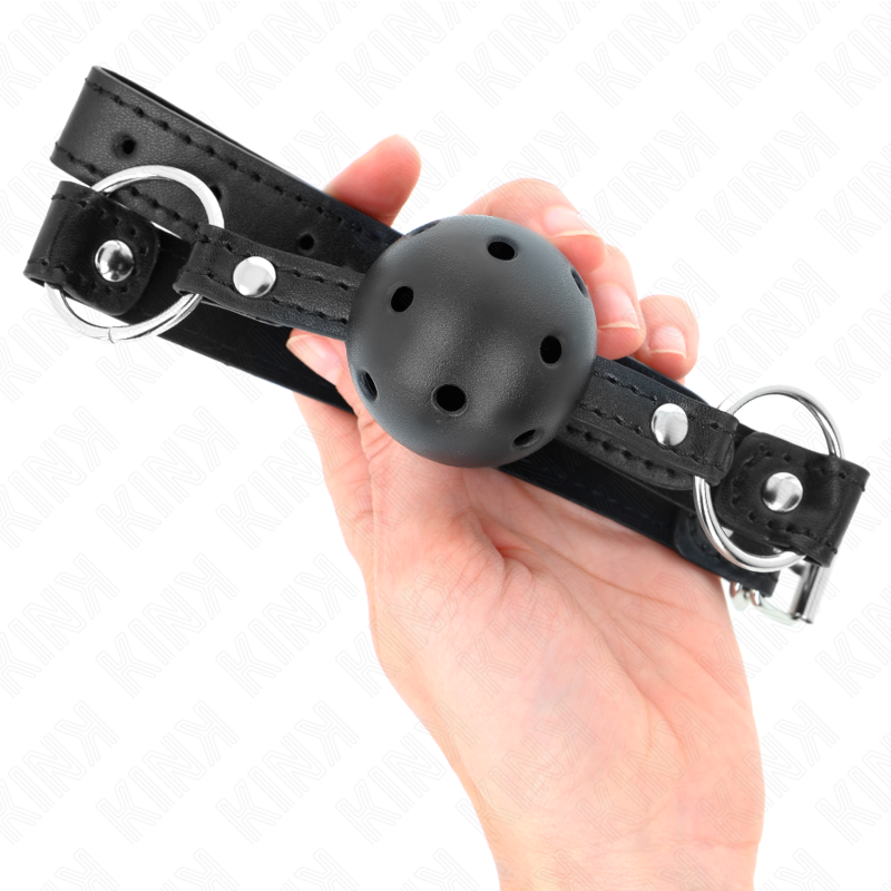 Gag Ball BDSM Kink Sfera Cava — Nera 4,5 cm
